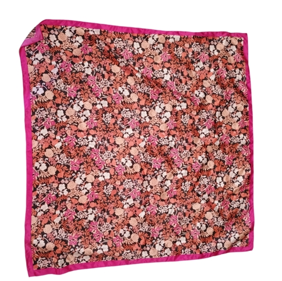 Old Navy Accessories - Old Navy Floral Scarf with Pink Border